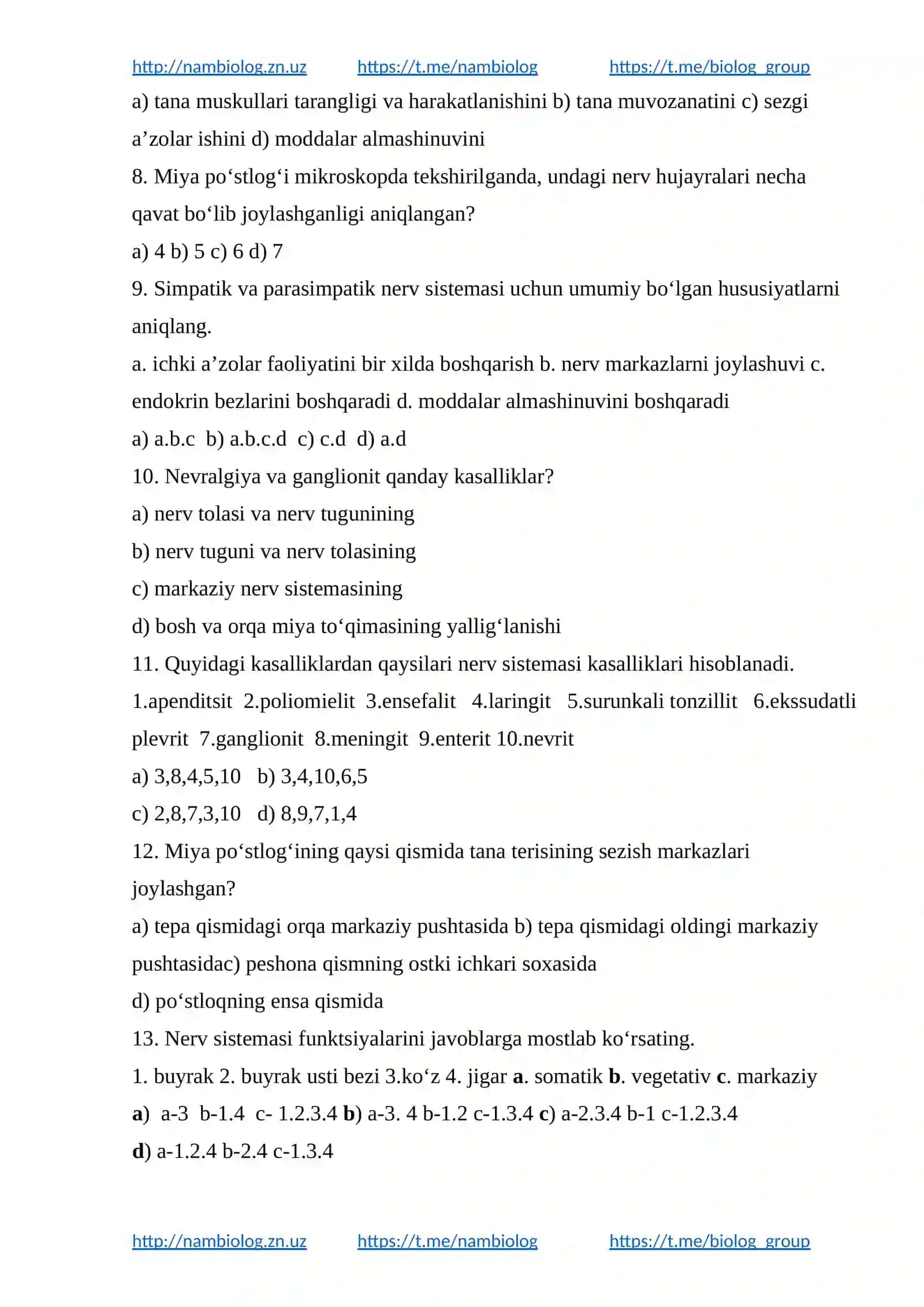 Nerv sistemasi 2