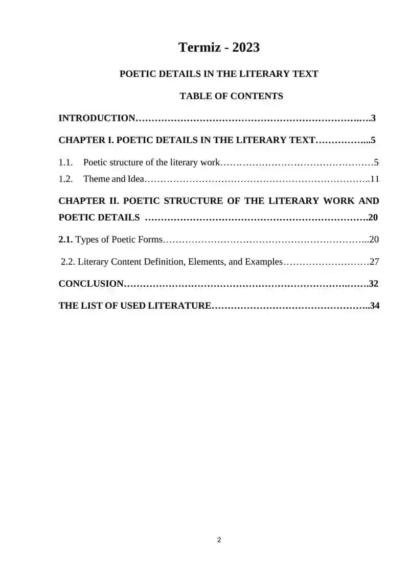 Poetic details in the literary text 2