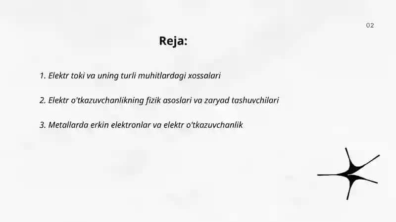 Elektr tokining turli muhitdagi tabiati 2