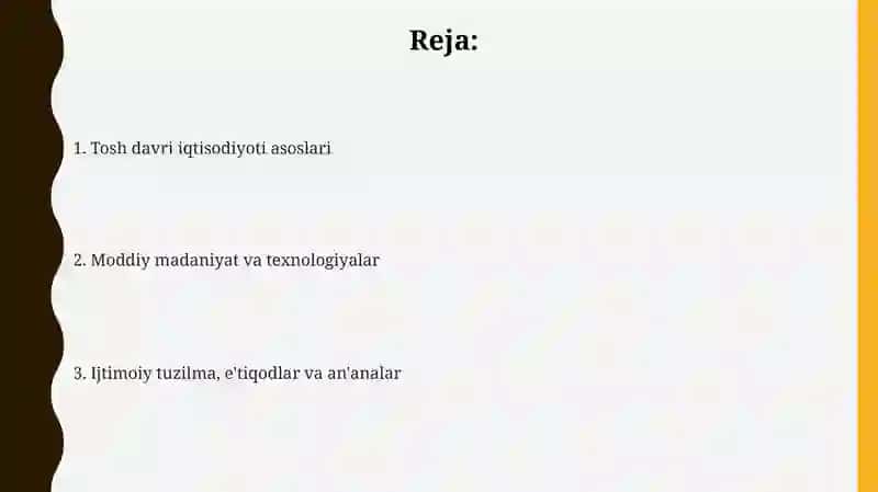 Tosh asri xo'jaligi va moddiy madaniyati 2
