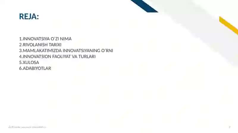 innovatsiya va innovatsion faoliyat 2