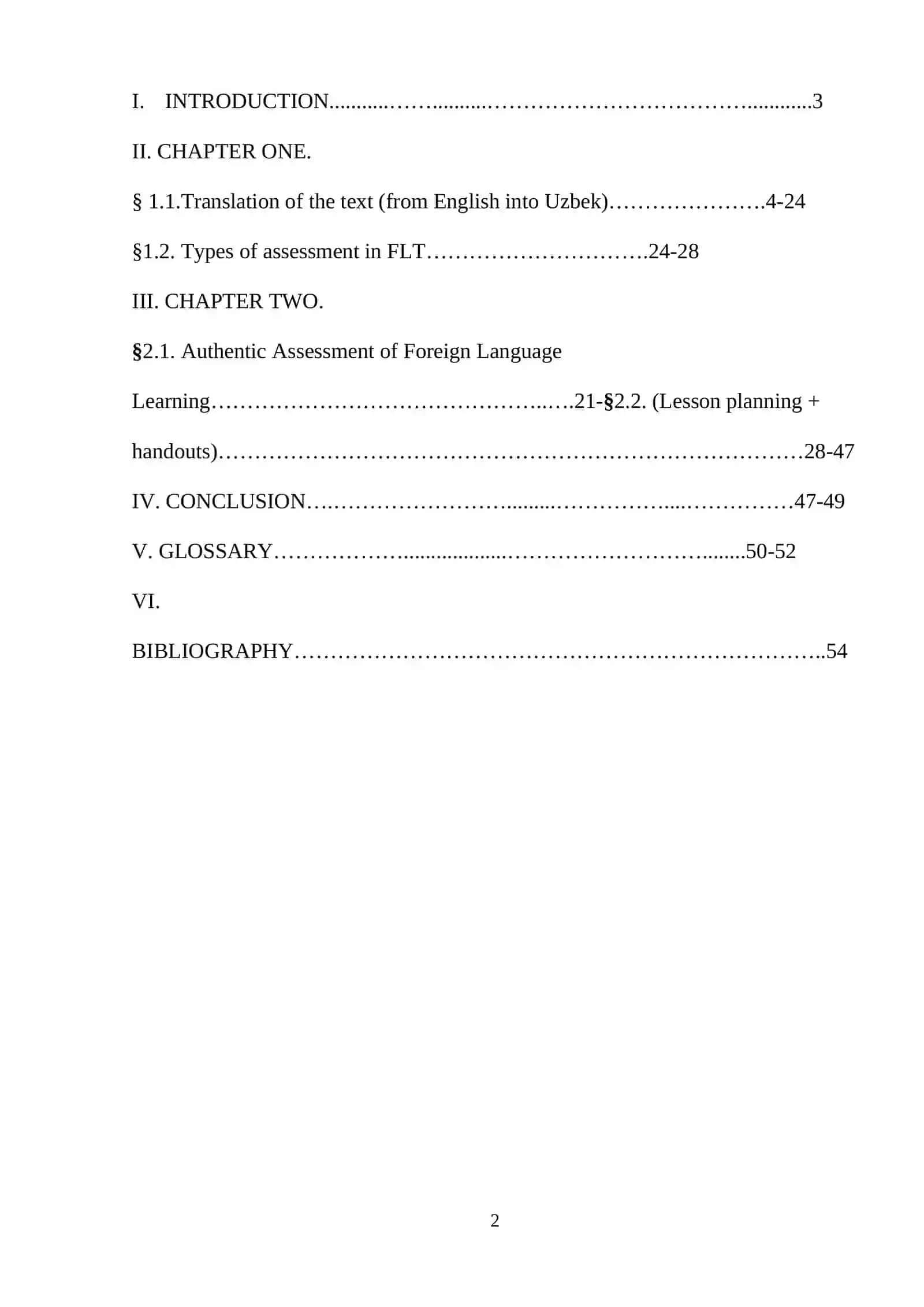THEME: Types of assessment in FLT 2