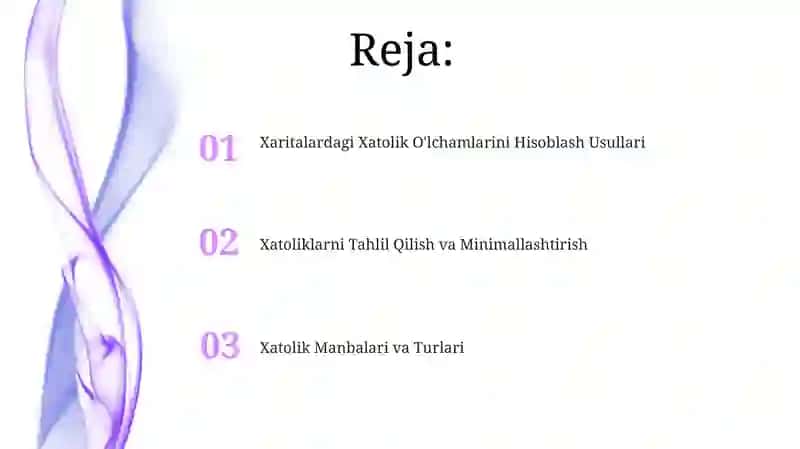 Xaritalardagi Xatolik O'lchamlarini Hisoblash 2