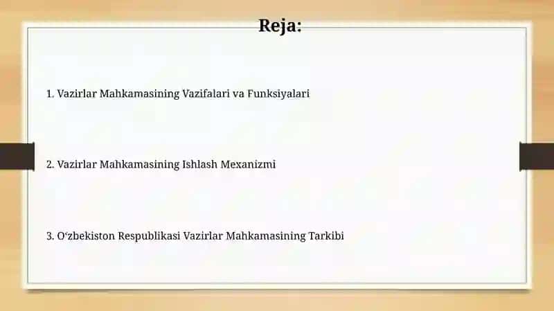 Oʻzbekiston Respublikasi Vazirlar Mahkamasi 2