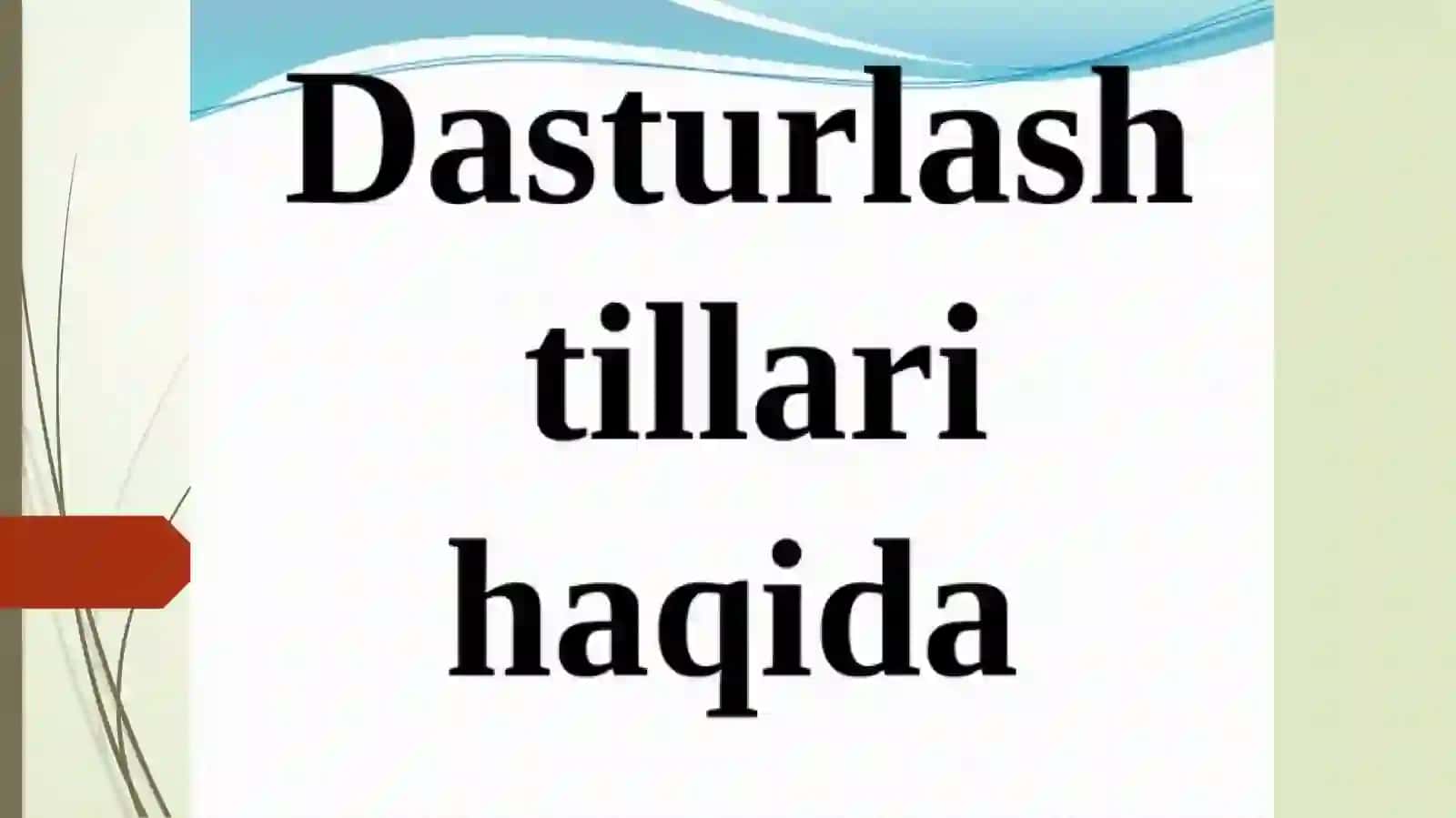Dasturlash asoslari. Algoritmni tasvirlash usullari 2