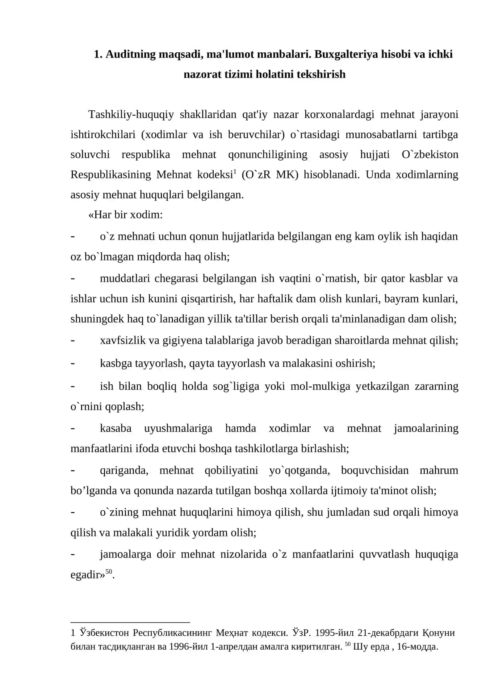Mehhat haqi hisobi va mehnar haqi to'lash jarayoni auditi 2