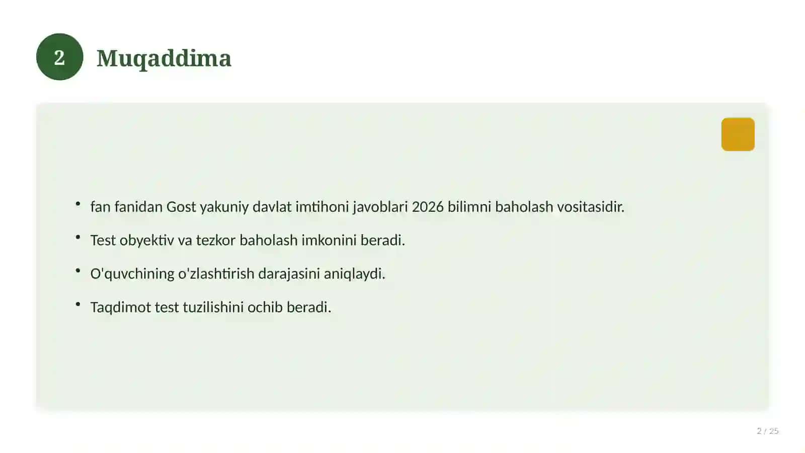 Gost yakuniy davlat imtihoni javoblari 2026 2