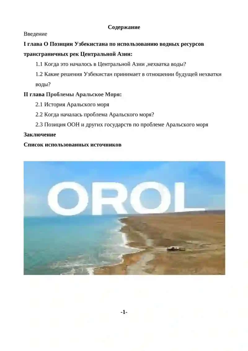 Проблемы Арала и Приаралья 2