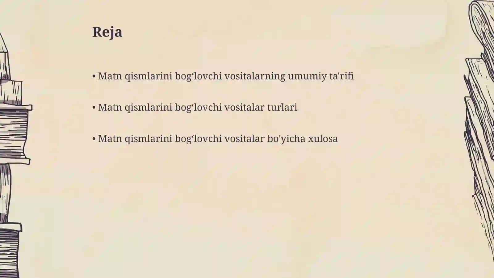 Matn qismlarini bogʻlovchi vositalar 2