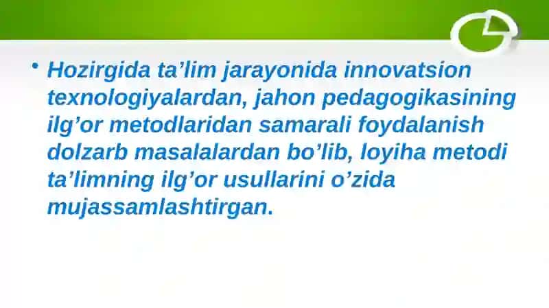 Ta`lim loyiha texnologiyasi 2