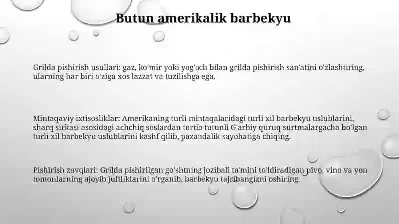 Grilda pishirish usullari 2