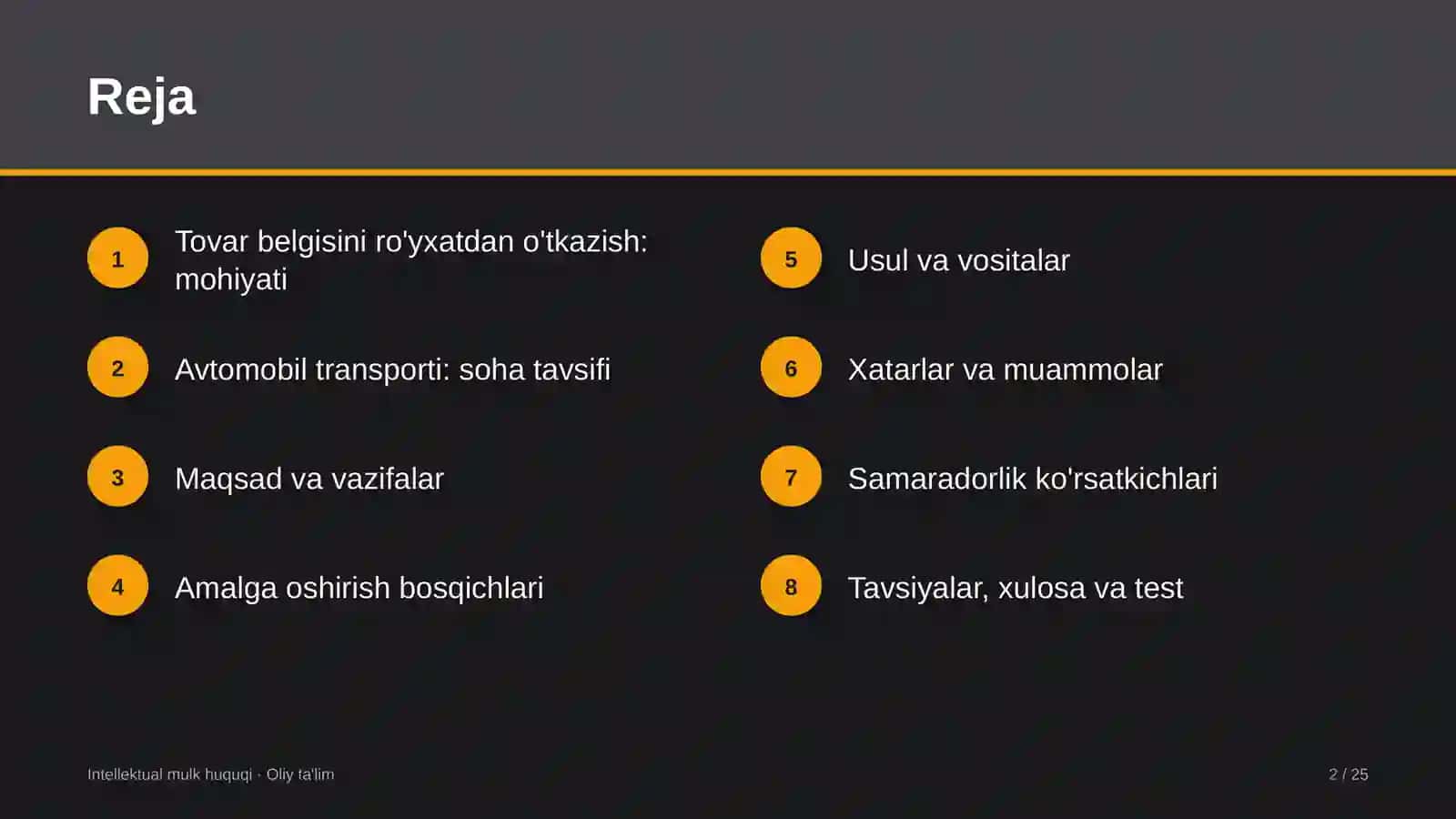avtomobil transportida tovar belgisini ro'yxatdan o'tkazish 3287 2