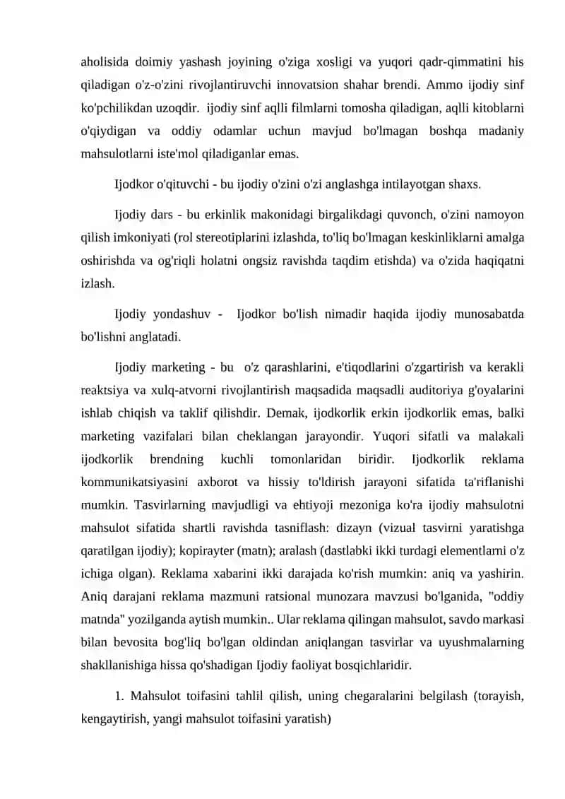 Kreativ mahsulot 2