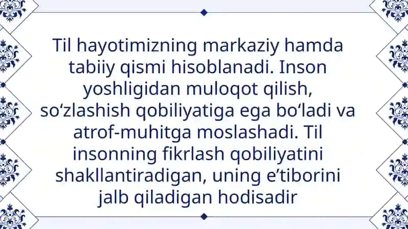 Tilning axborot to'plash va uzatish funksiyasi 2