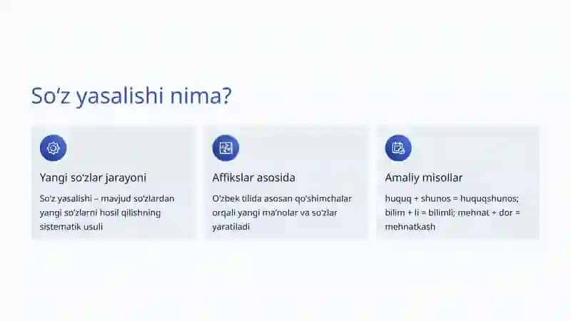 Soʻz yasalishi va leksikologiya 2