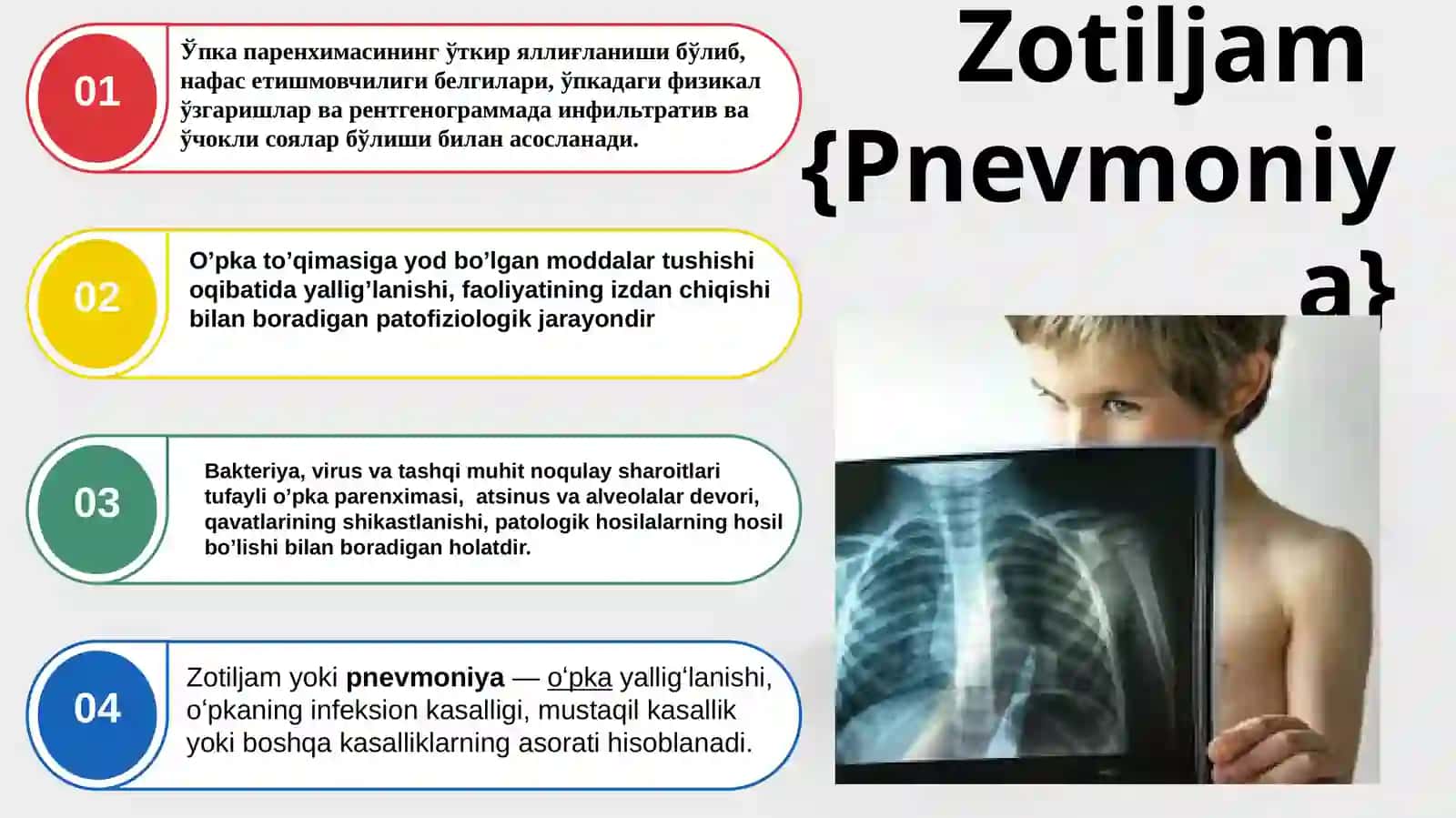 Zotiljam pnevmoniya haqida 2