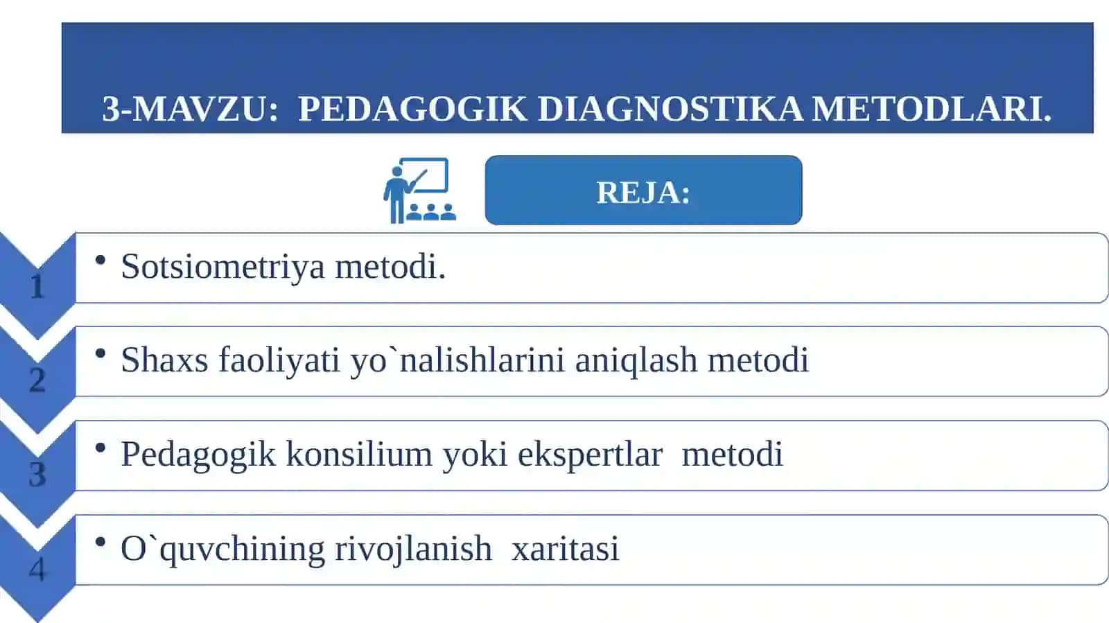 PEDAGOGIK DIAGNOSTIKA METODLARI 2