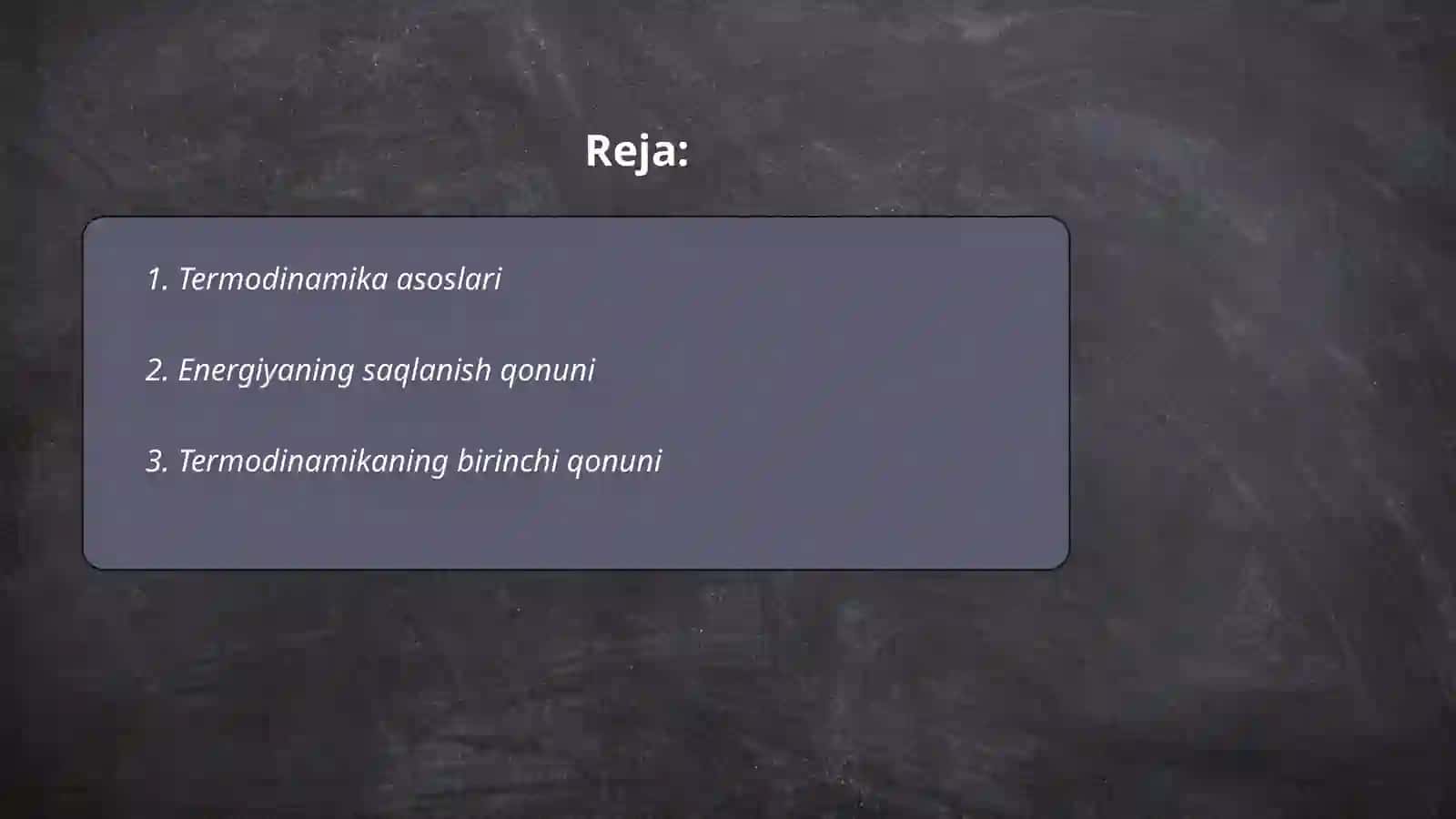 Termodinamika qonunlari 2