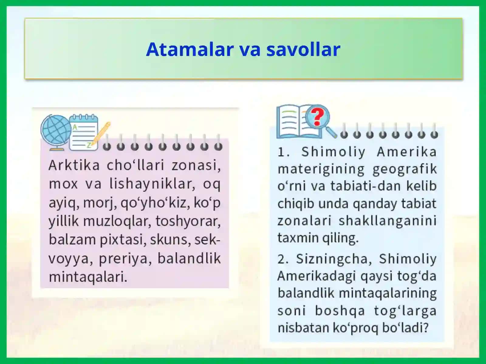 Shimoliy Amerika ning tabiat zonalar va balandlik mintaqalari 2