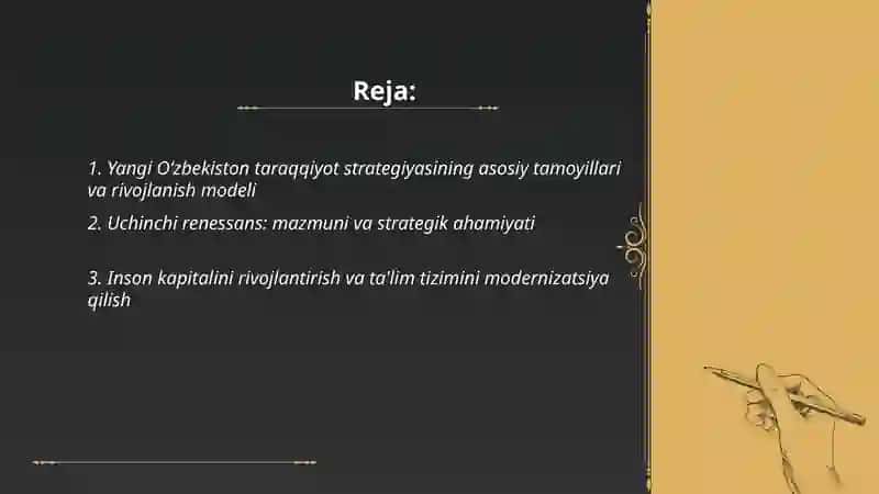 Yangi O‘zbekiston taraqqiyot strategiyasi 2
