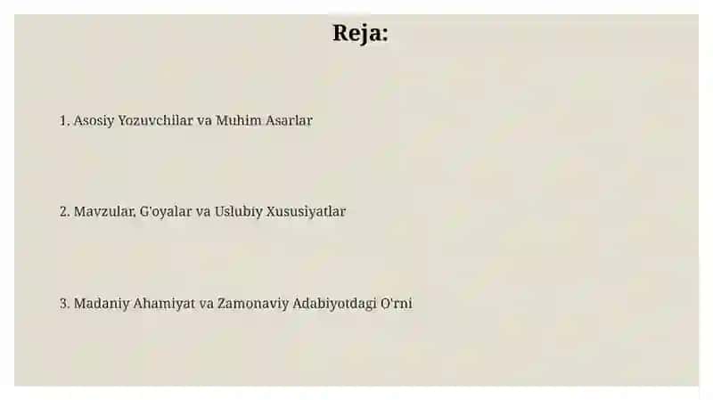 Mashhur o'zbek adiblari ijodi namunalar 2