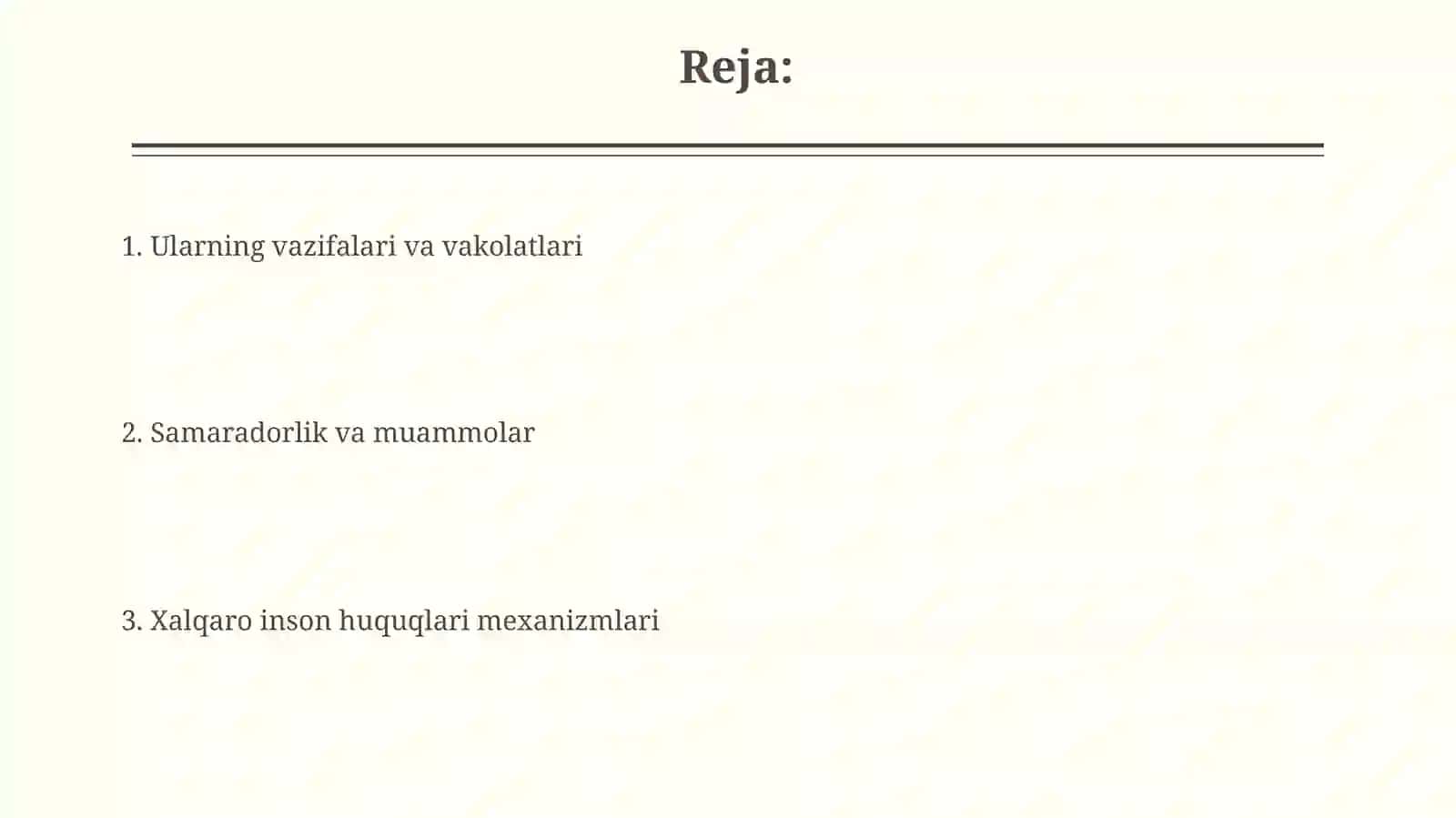 Inson huquqlari boʻyicha xalqaro mexanizmlar 2