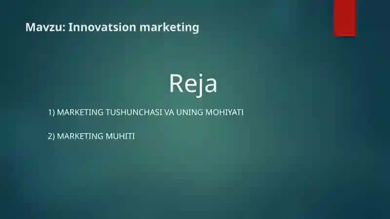 Innovatsion marketing 2