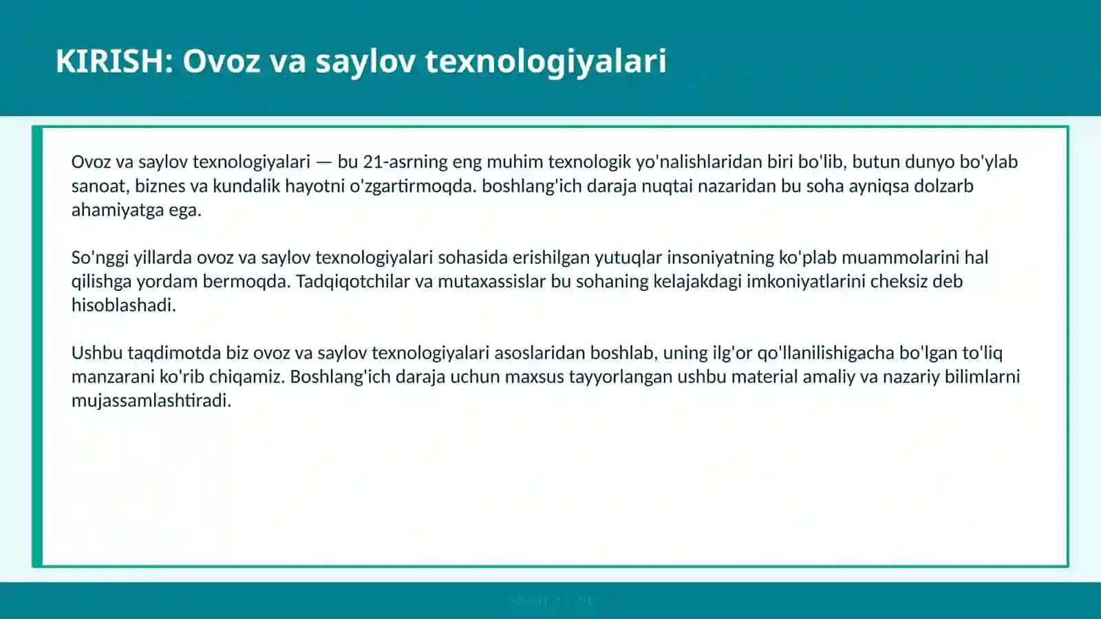 Ovoz va saylov texnologiyalari 2