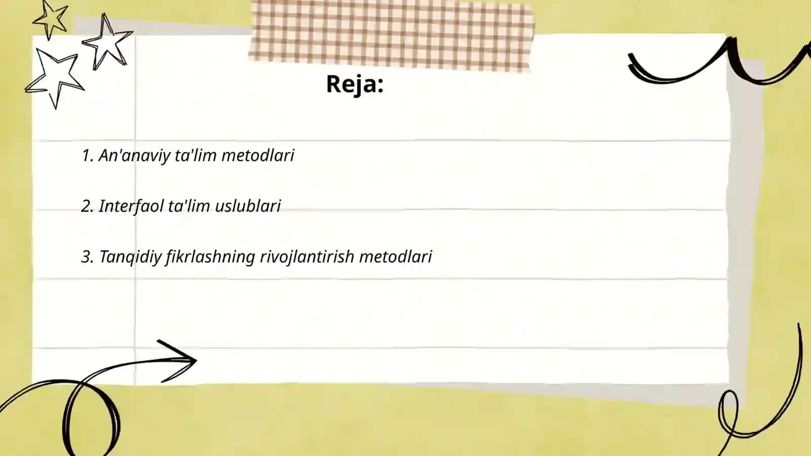 An'anaviy ta'lim metodlari 2