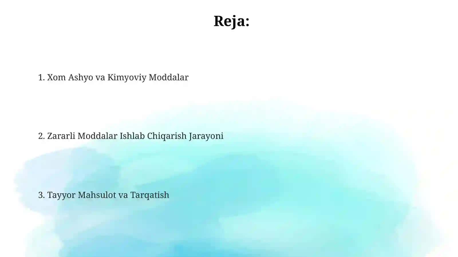 Boğlovchi moddalar ishlab chiqarish jarayoni 2