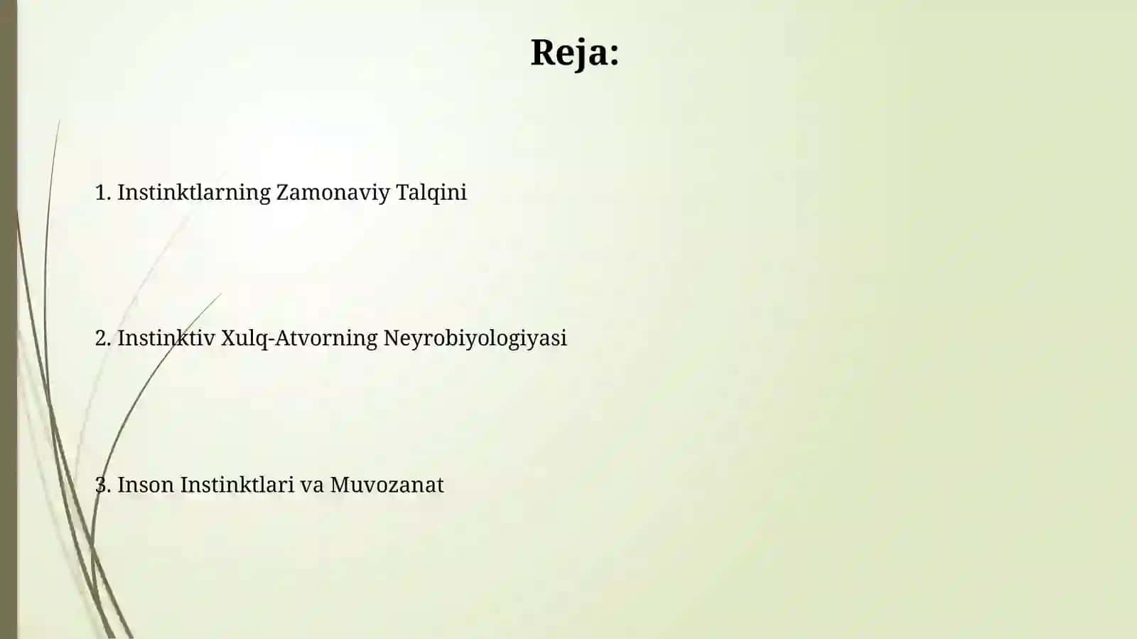 Instinktlarga zamonaviy yondashuv 2