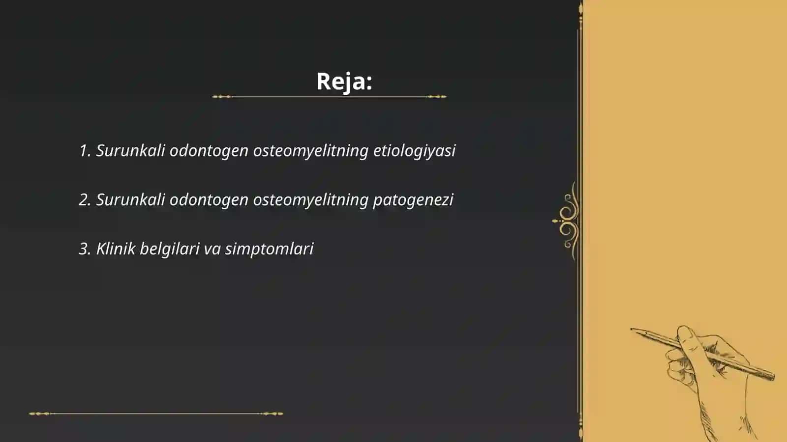 Surunkali odontogen osteomyelit 2