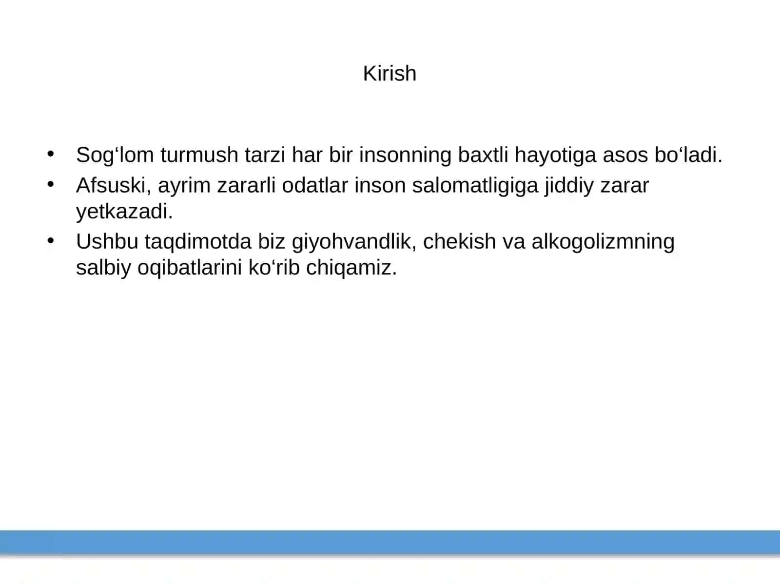 Giyohvandlik, Chekish va Alkogolizmning Zararlari 2
