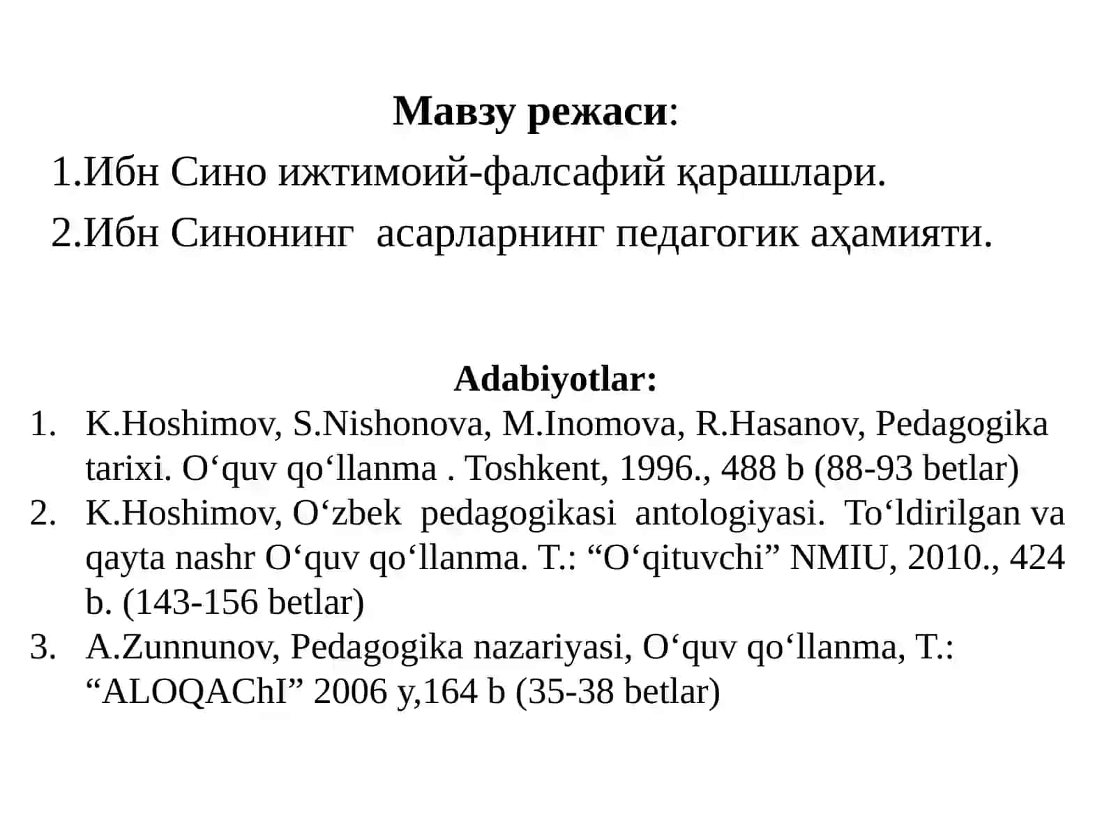 Шарқ уйғониш даври ва унда таълим- тарбия масаллари 2