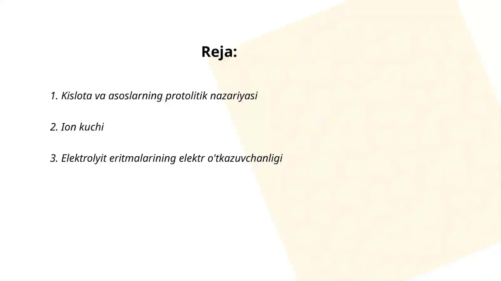 Kislоtа vа аsоslаrning prоtоlitik nаzаriyasi 2
