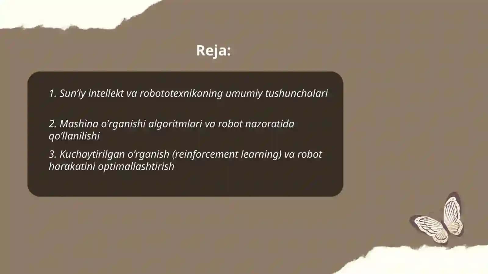 Sunʼiy intellekt va robototexnikaning umumiy tushunchalari 2