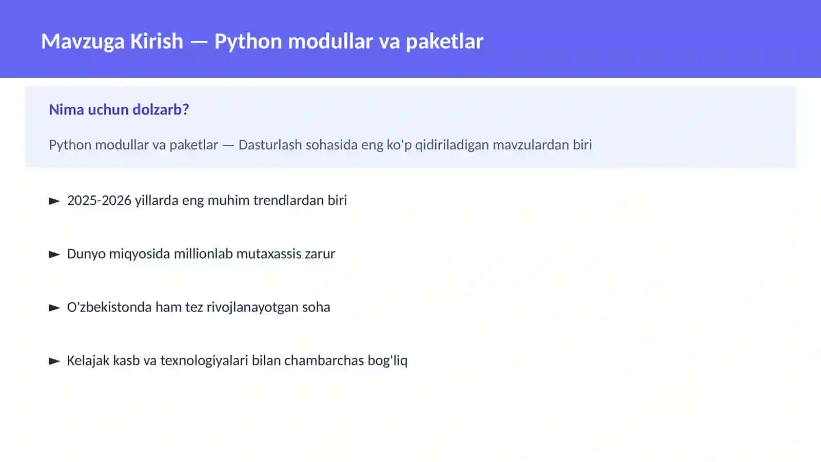 DASTURLASH | PYTHON DASTURLASH 2