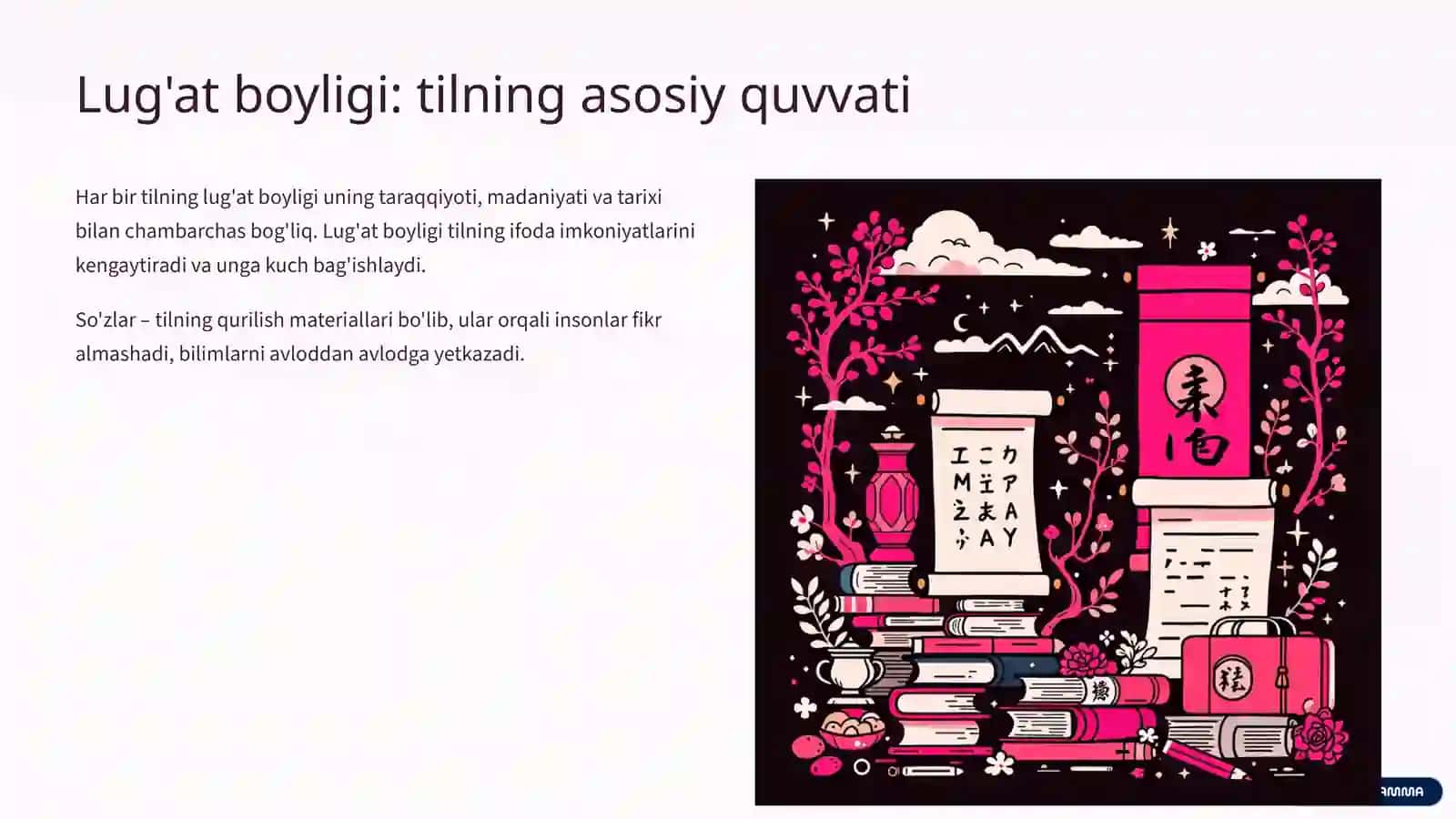 Tilning lug'at tarkibi va leksikografiya 2