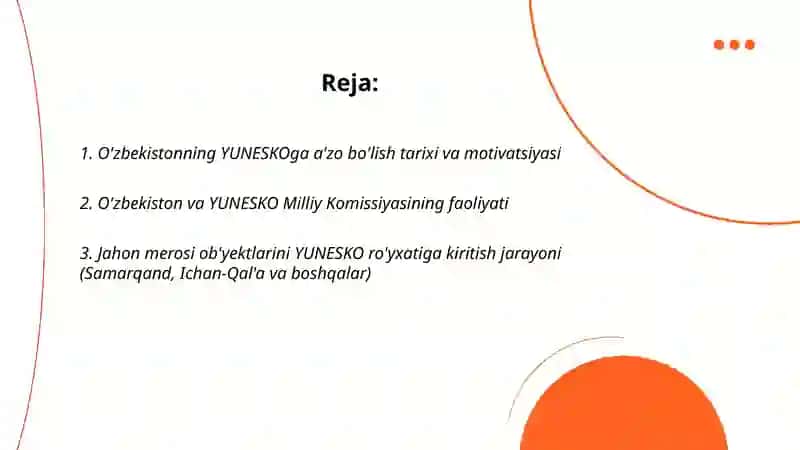 O'zbekiston va Yunesko munosabatlari 2