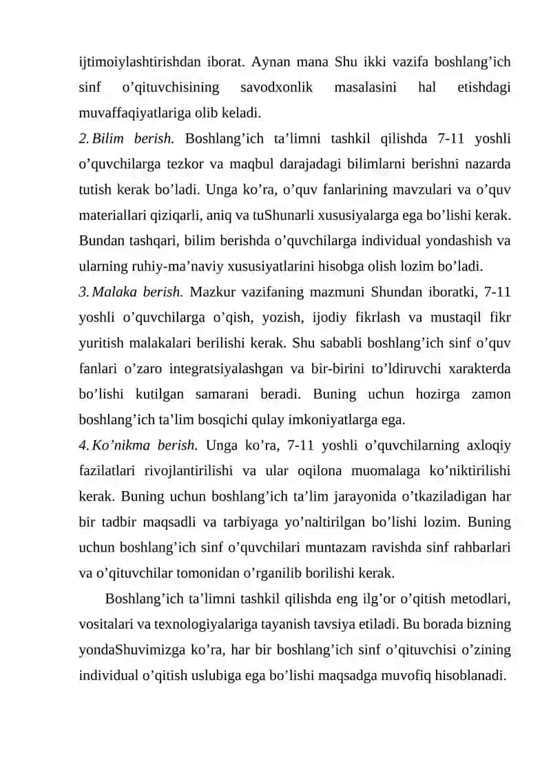 Boshlang’ich ta’limda pedagogik jarayon 2