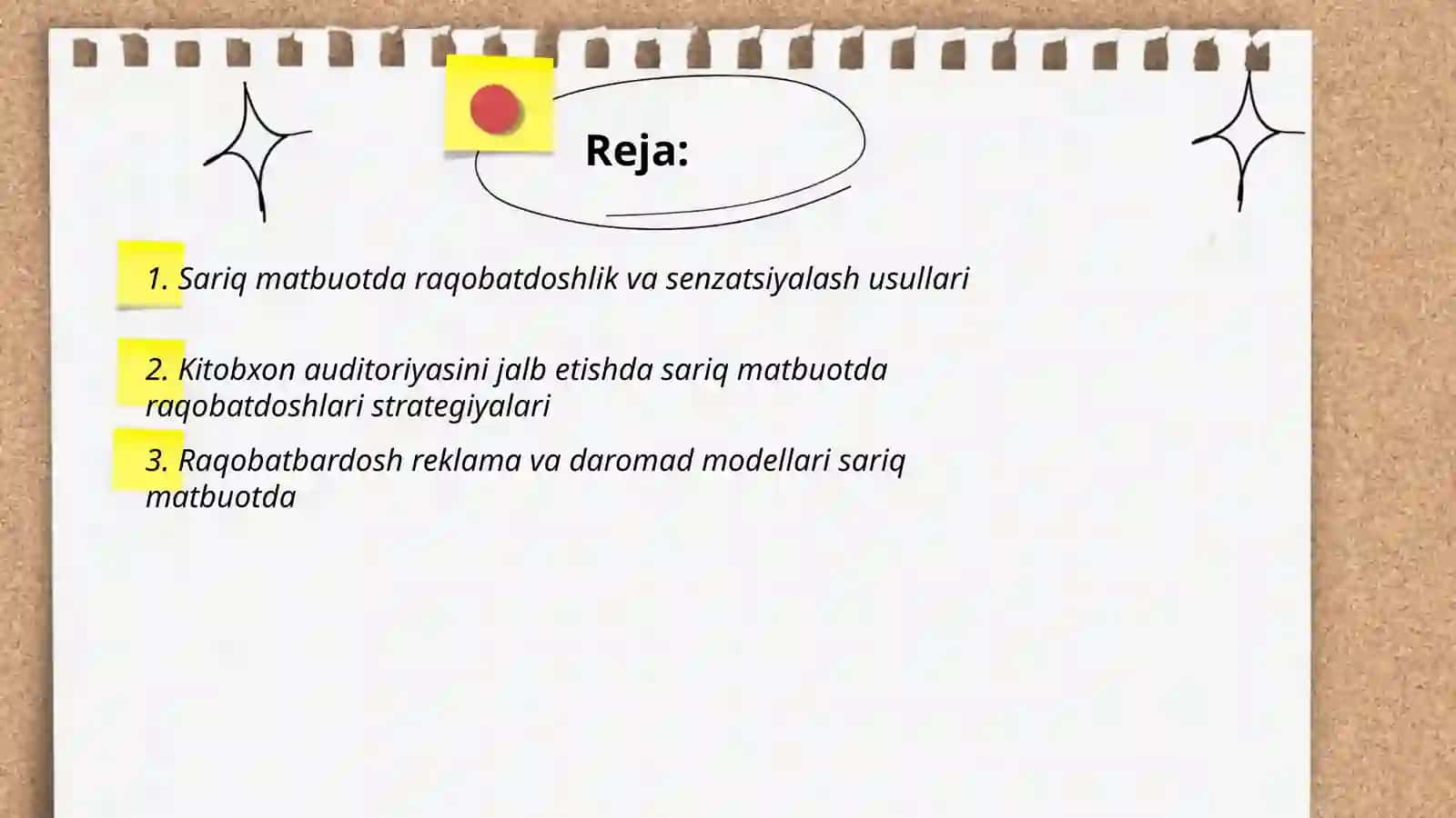 Sariq matbuotda raqobatdoshlik 2