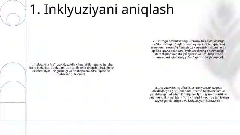 Inkuliziv Ta'Limning Umumiy Masalari 2