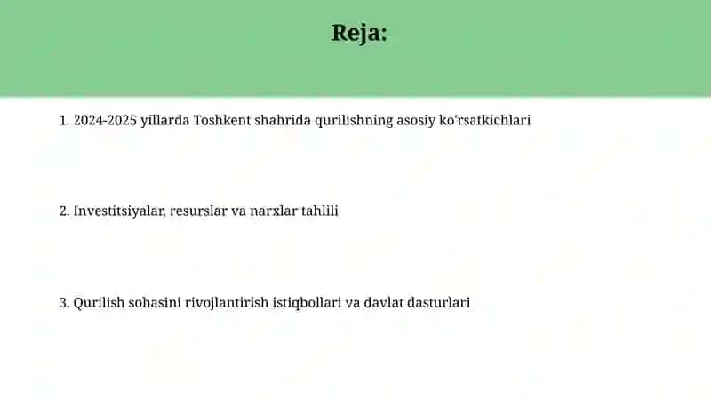 Qurilish 2024-2025 yillar 2