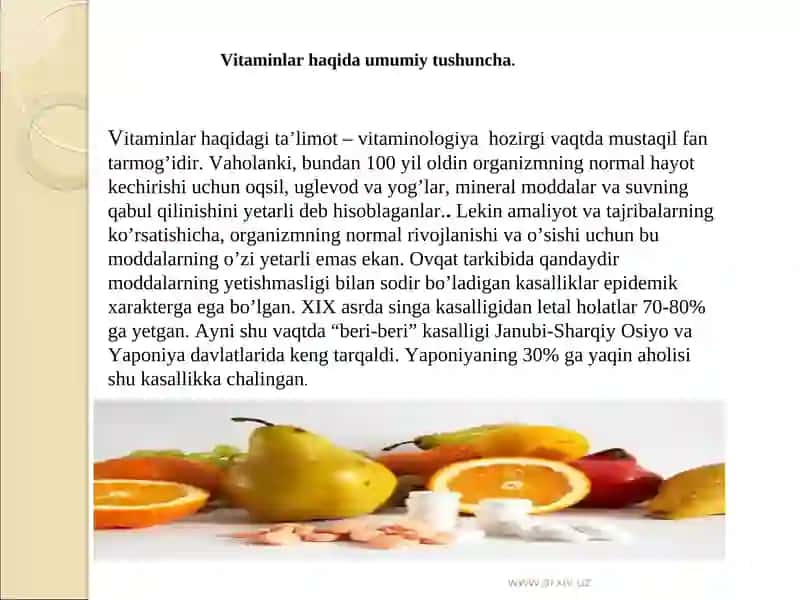 VITAMINLARNING BIOKIMYOVIY ROLI 2