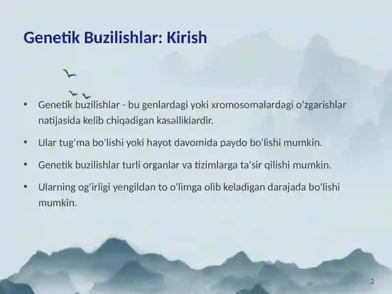 Genetik Buzilishlar 2