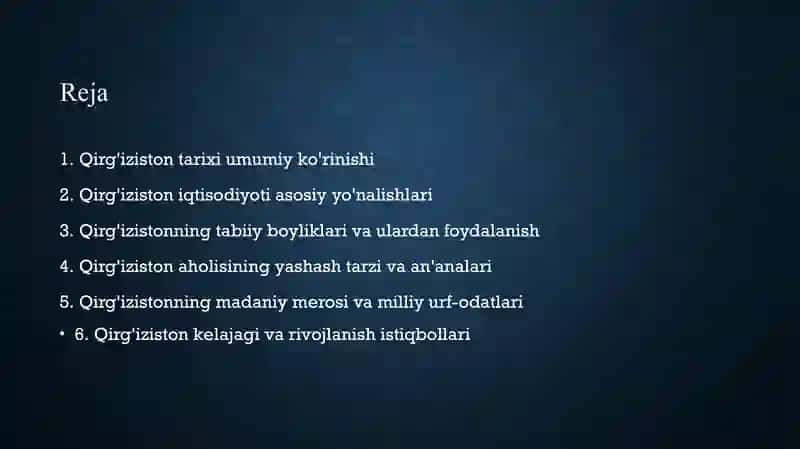 Qirg'iziston iqtisodiyoti, tarixi,yashash turmysh tarzi 2
