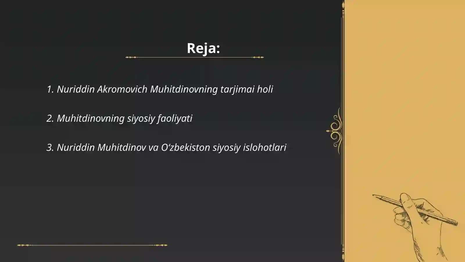 Nuriddin Akromovich Muhitdinovning tarjimai holi 2