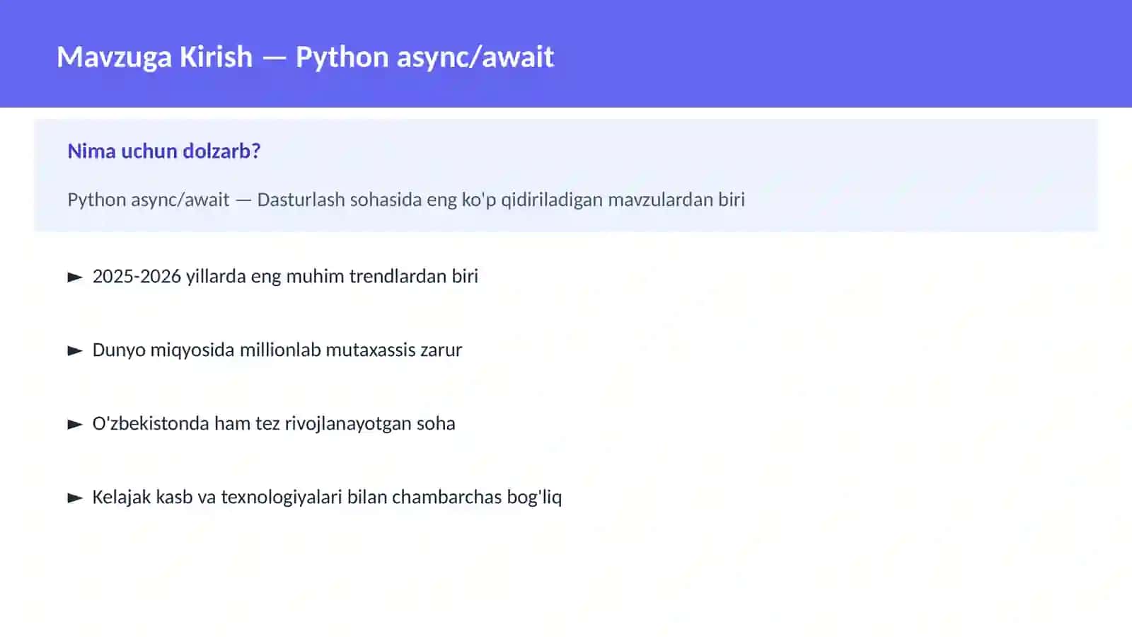 DASTURLASH | PYTHON DASTURLASH 2