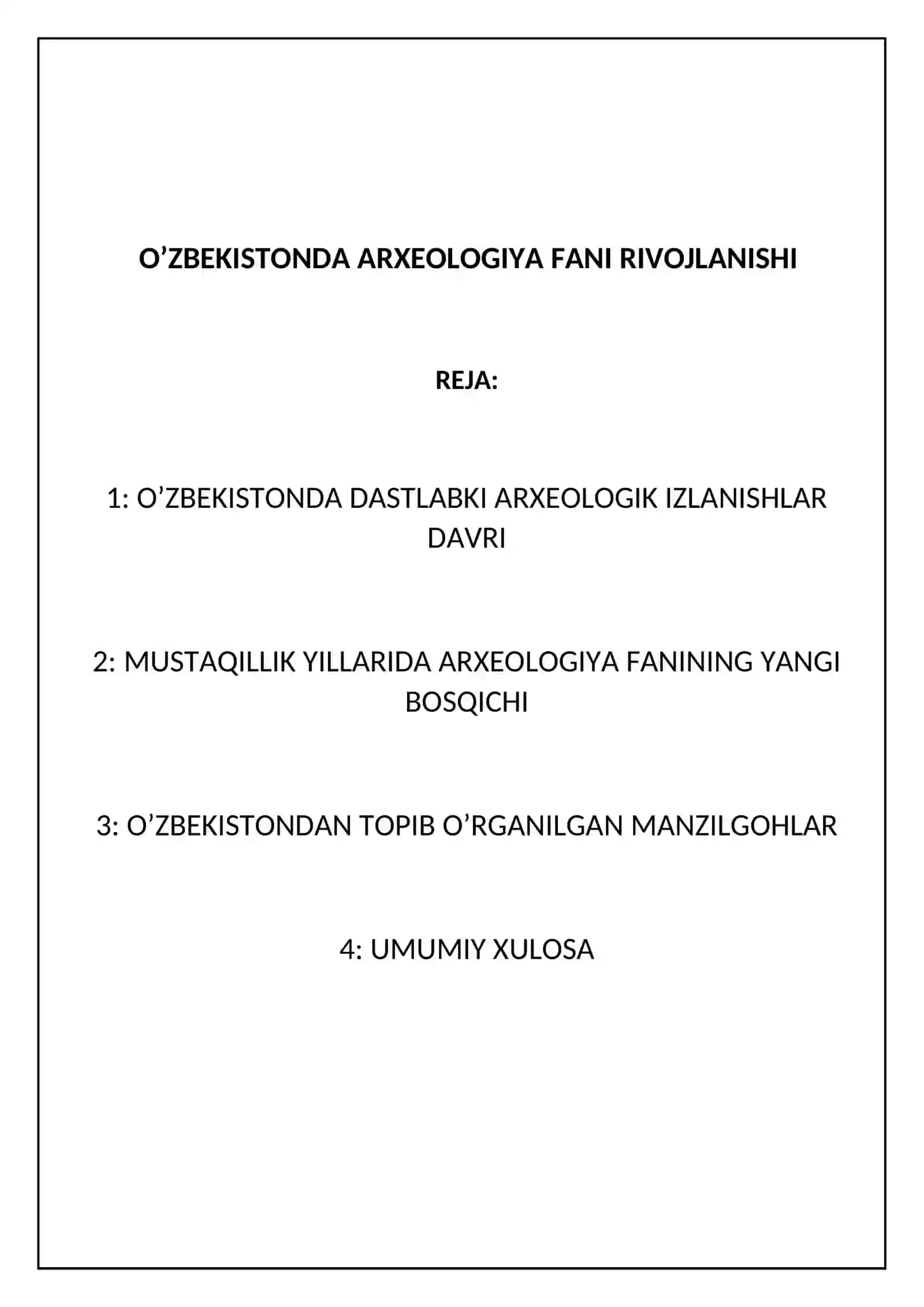 Oʻzbekistonda arxeologiya fani rivojlanishi 2