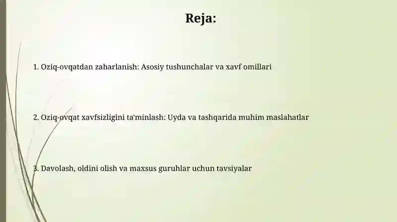 Oziq-ovqatdan zaxarlanish va ularning profilaktikasi 2